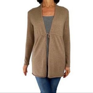 100% Cashmere XS Tie Front Cardigan Tunic Fall Top